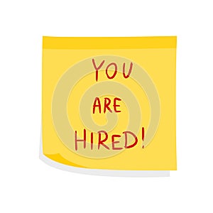You are hired career concept