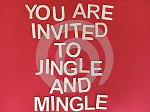 You are invited to jingle and mingle Christmas party invitation