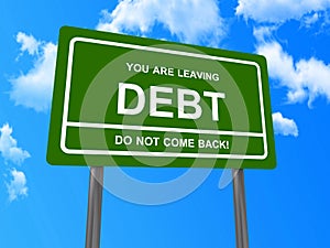 You are leaving debt sign