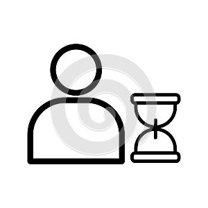 Hourglass Vector icon which can be easily modified or edit