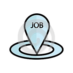 Job location vector icon which can be easily modified or edit