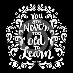 You are never too old to learn, hand lettering.