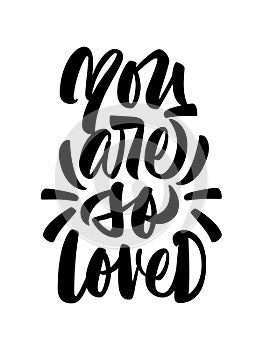 You are the one - hand lettering. Vector inscription.