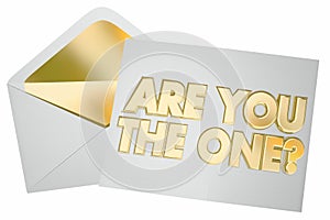 Are You the One Question Envelope Message Picked Selected