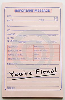 You're Fired Message Pad