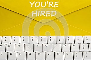 You're hired message