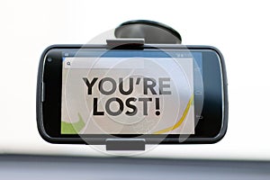 You're Lost type on a GPS smart phone