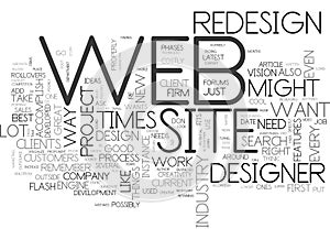 Before You Redesign Your Web Siteword Cloud photo