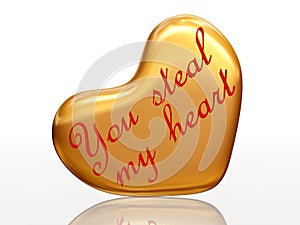 You steal my heart in golden heart