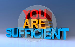 you are sufficient on blue photo