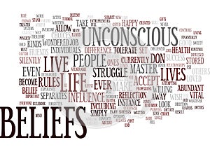 Are You Trapped By Old Beliefs Word Cloud Concept