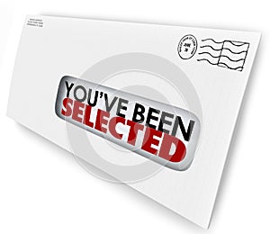 You've Been Selected Words Envelope Letter Official Notification