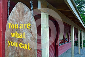 You are what you eat sign