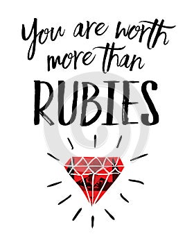 You are worth more than Rubies
