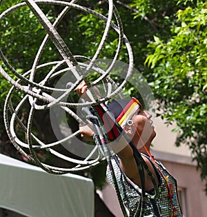 Young Aboriginal Hoop Dancer
