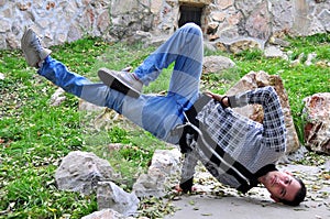 A young acrobatic dancer