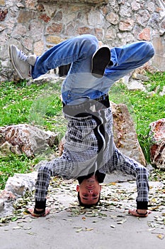 A young acrobatic dancer