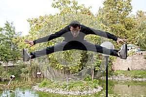 A young acrobatic dancer