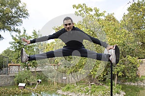 A young acrobatic dancer