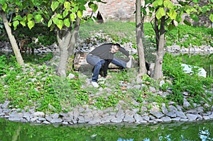 A young acrobatic dancer