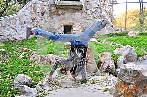 A young acrobatic dancer
