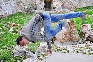 A young acrobatic dancer