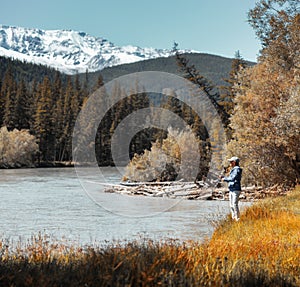 Young adult angler