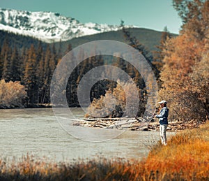 Young adult angler