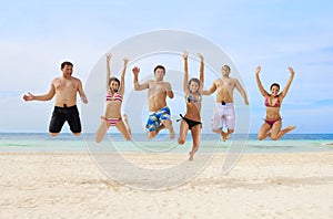 Young Adults Having Fun at the Beach