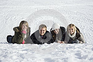 Young adults in the Snow