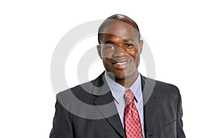 Young African American Businessman smiling