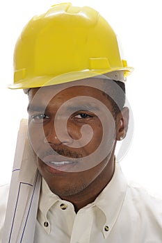 Young African American contractor