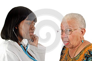 Young african american nurse or doctor photo