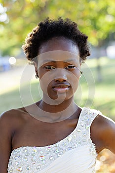 Young African American Teen Girl Outdoor Portrait
