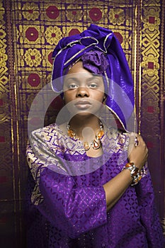 Young African American Woman in Traditional Africa