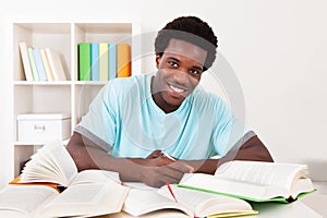 Young african man studying