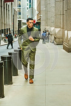 Young American businessman traveling in New York