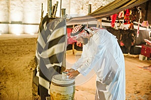 Young arab man in his house