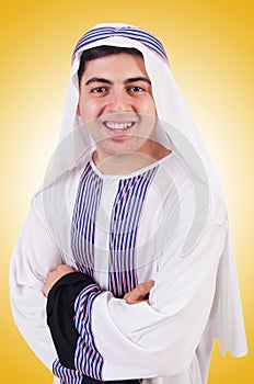 Young arab man isolated