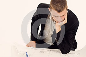 Young architect or structural engineer