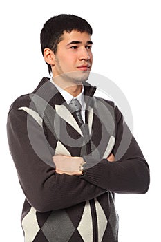 Young asian businessman in sweater