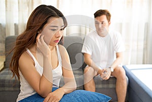 Young asian couple - relationship problem