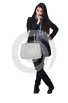 Young asian lady thinking