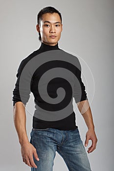 Young asian male model