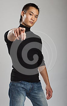 Young asian male model