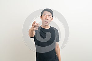 Young Asian man with angry and mad face