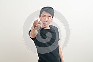 Young Asian man with angry and mad face