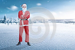 Young asian man with Santa Claus costume