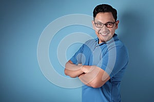 Young Asian Man Smiling Happily