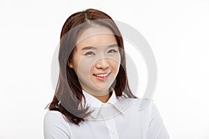 Young Asian pretty business woman close up portrait